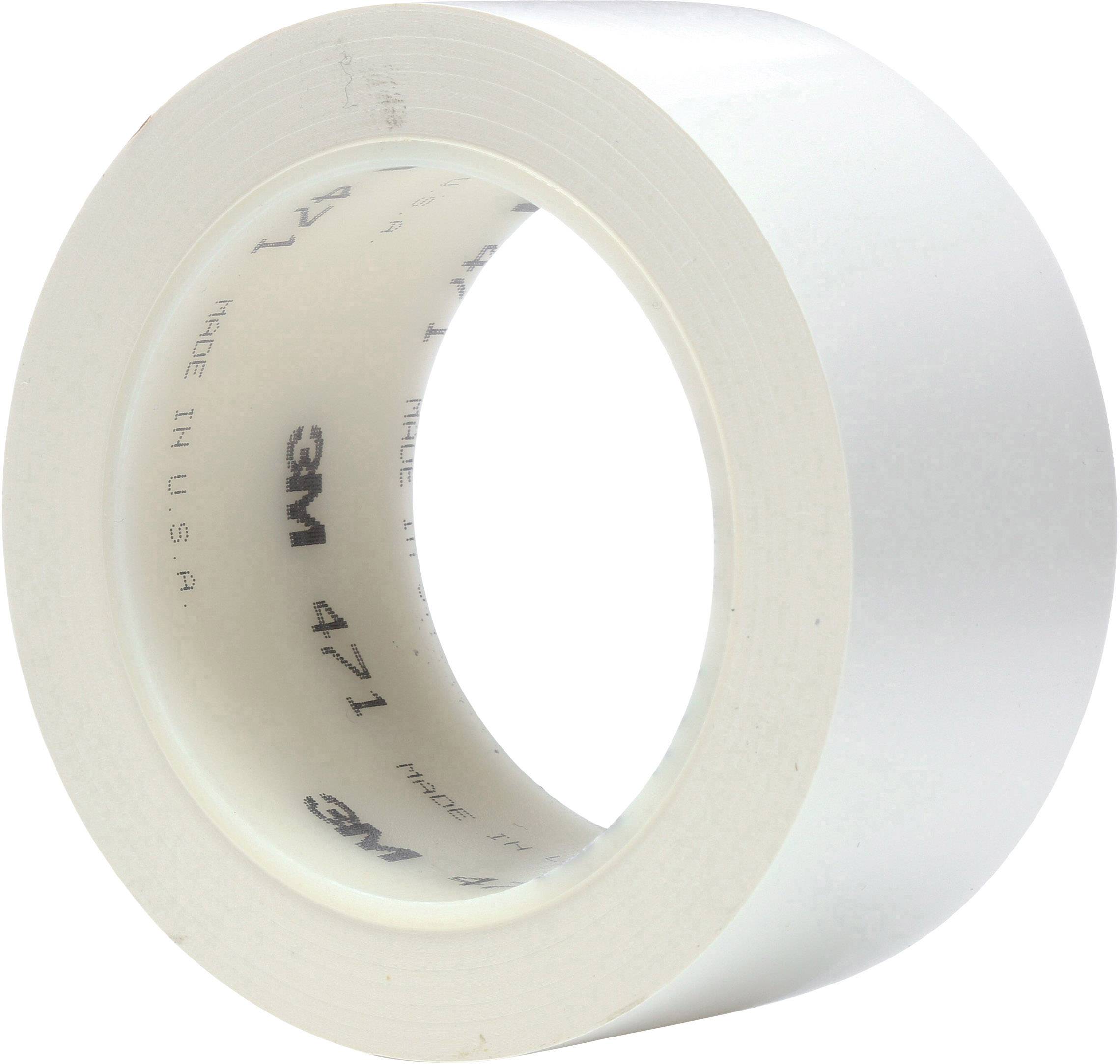 3M Ruban Adhésif PVC 471 - Blanc, 33m X 50mm - Marquage Sol, Protection, Masquage