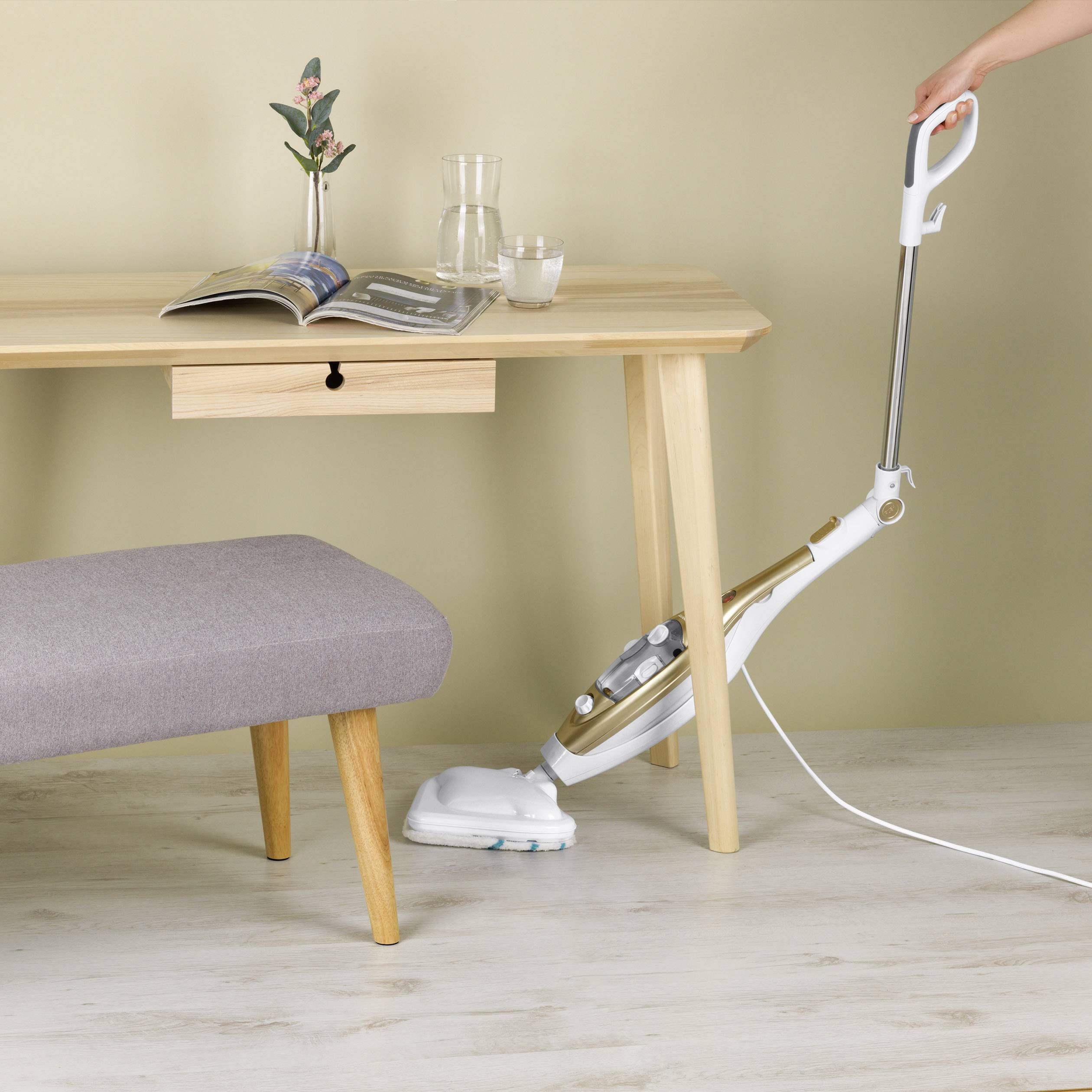 CleanMaxx 1123 Dampfbesen 1123 Grün, Weiß