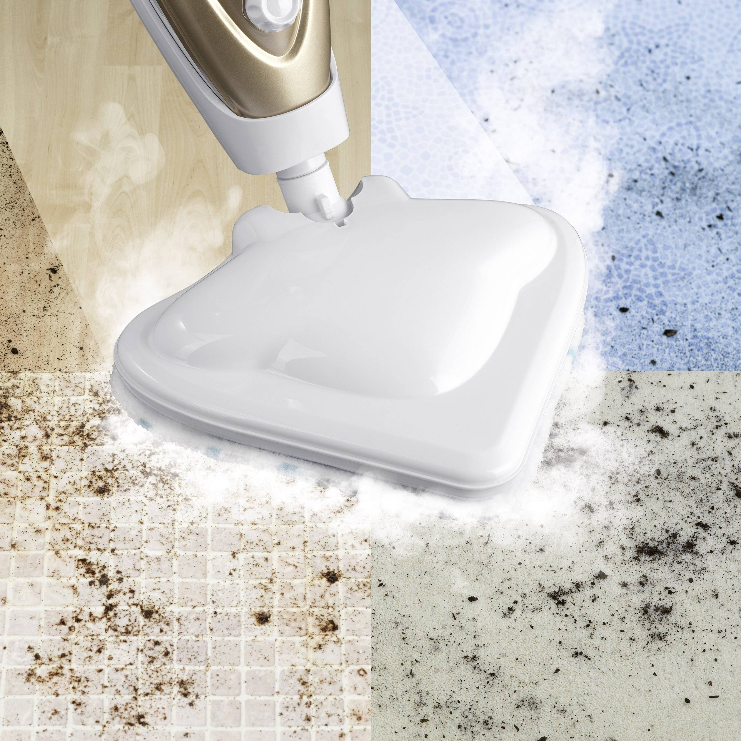 CleanMaxx 1123 Dampfbesen 1123 Grün, Weiß