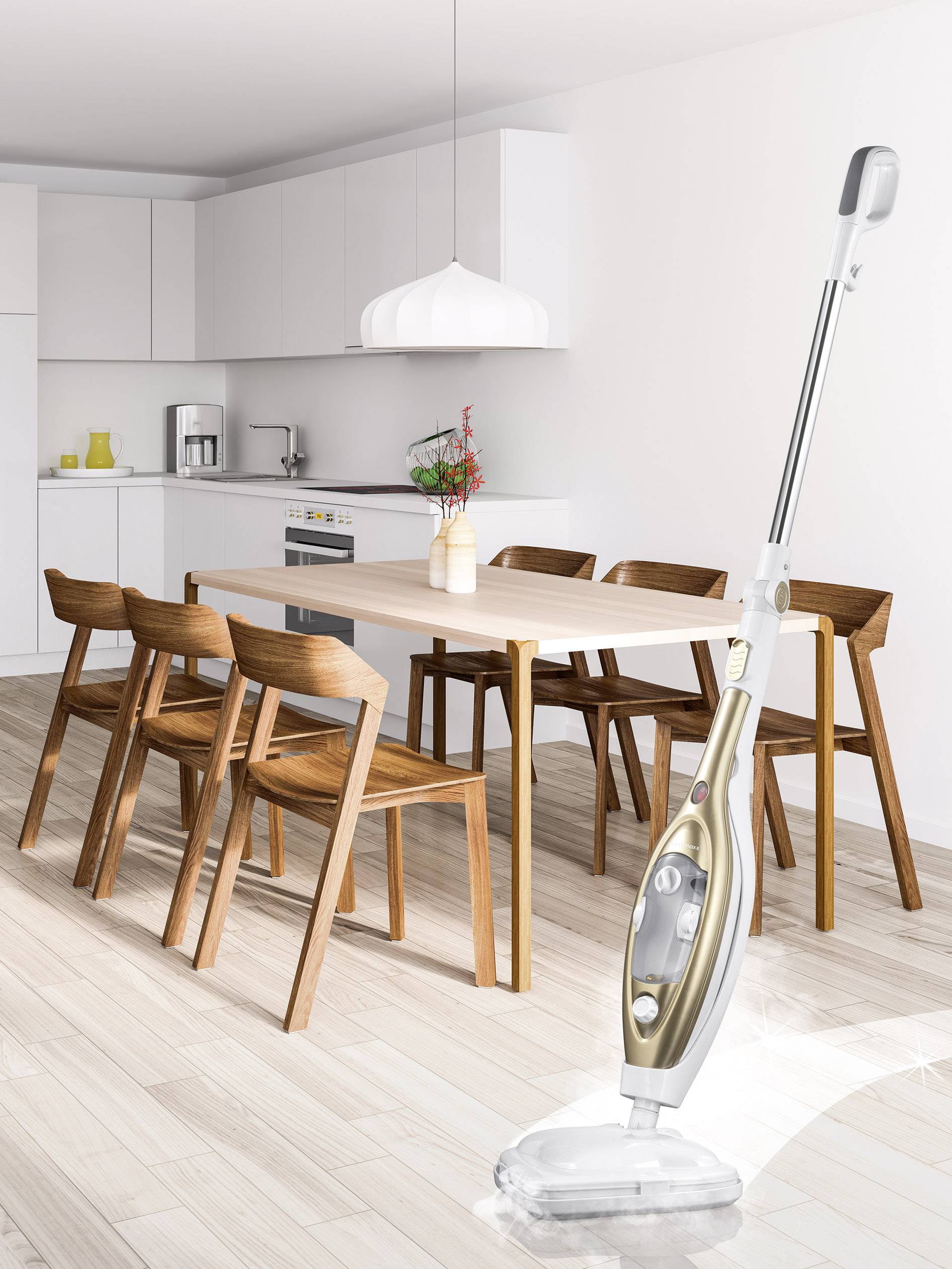 CleanMaxx 1123 Dampfbesen 1123 Grün, Weiß