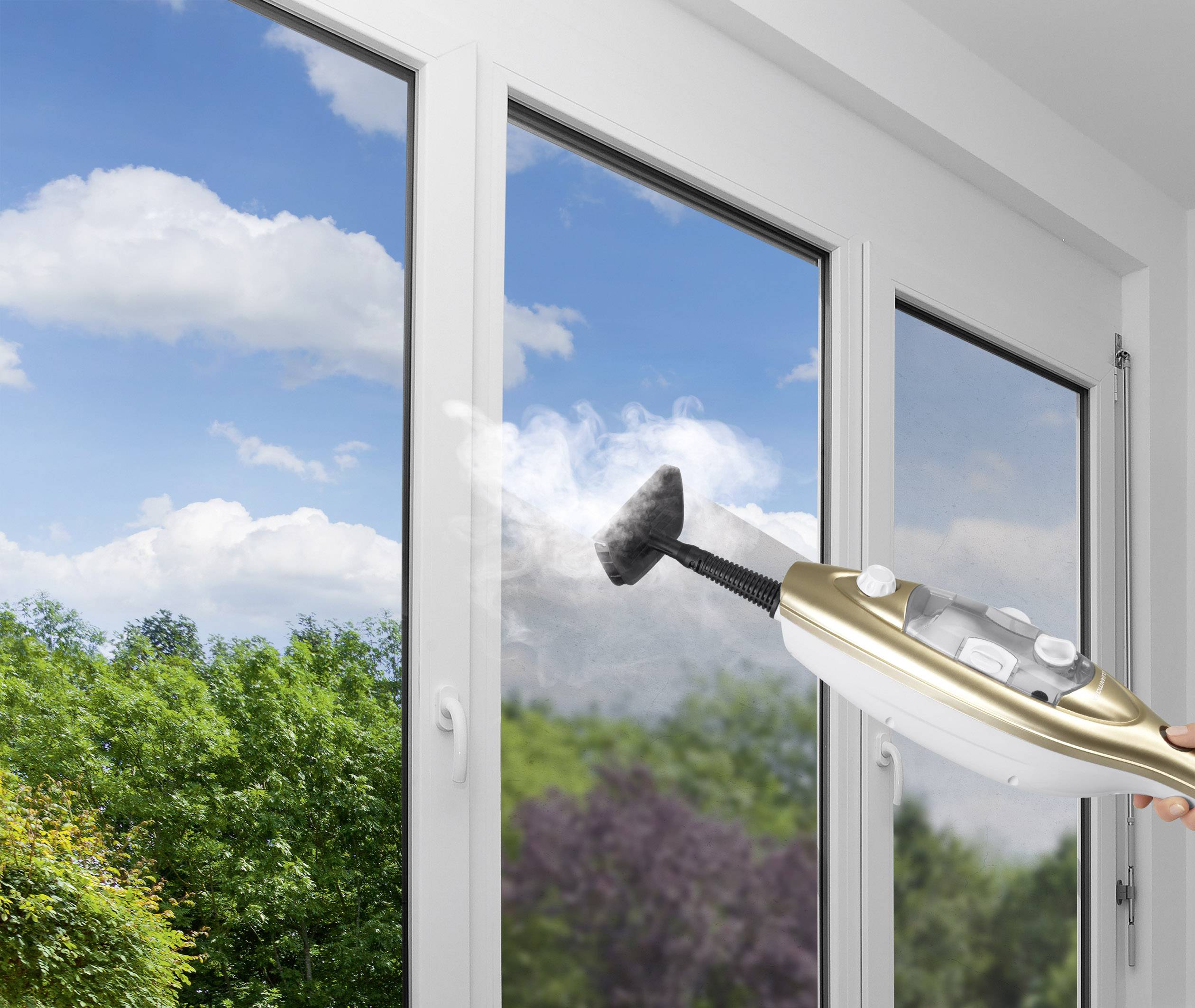 CleanMaxx 1123 Dampfbesen 1123 Grün, Weiß