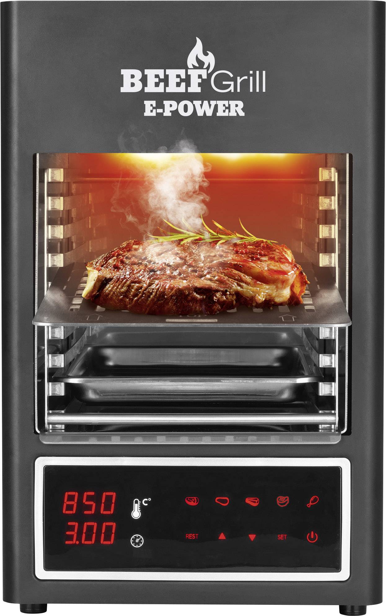 GourmetMaxx 8681 Steak Elektro-Grill Schwarz