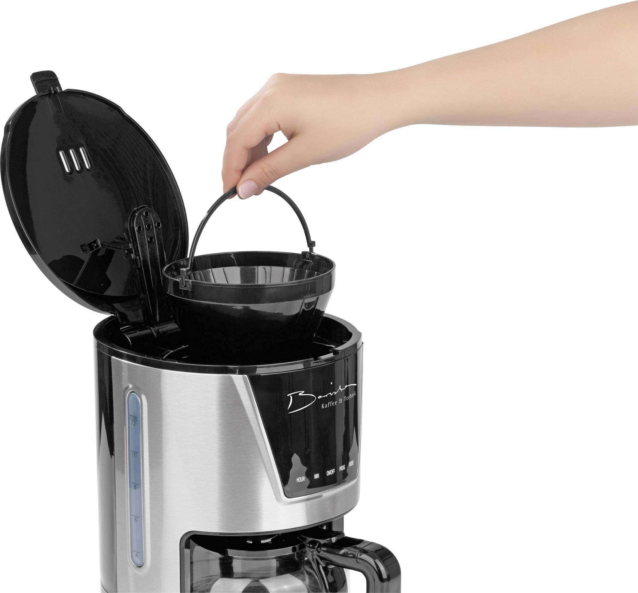 GourmetMaxx Barista 1160 Kaffeemaschine Edelstahl Fassungsvermögen Tassen=12