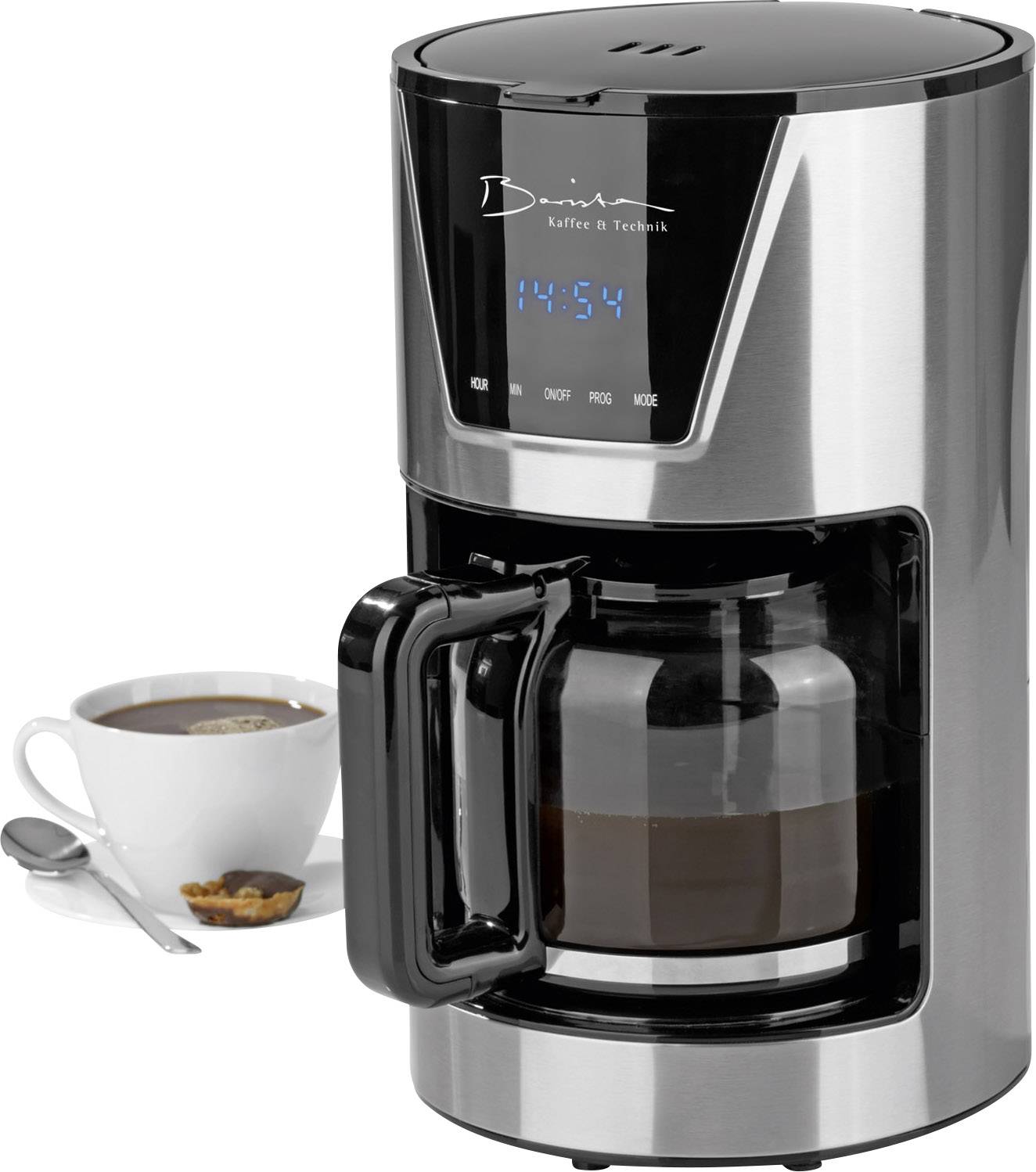 GourmetMaxx Barista 1160 Kaffeemaschine Edelstahl Fassungsvermögen Tassen=12