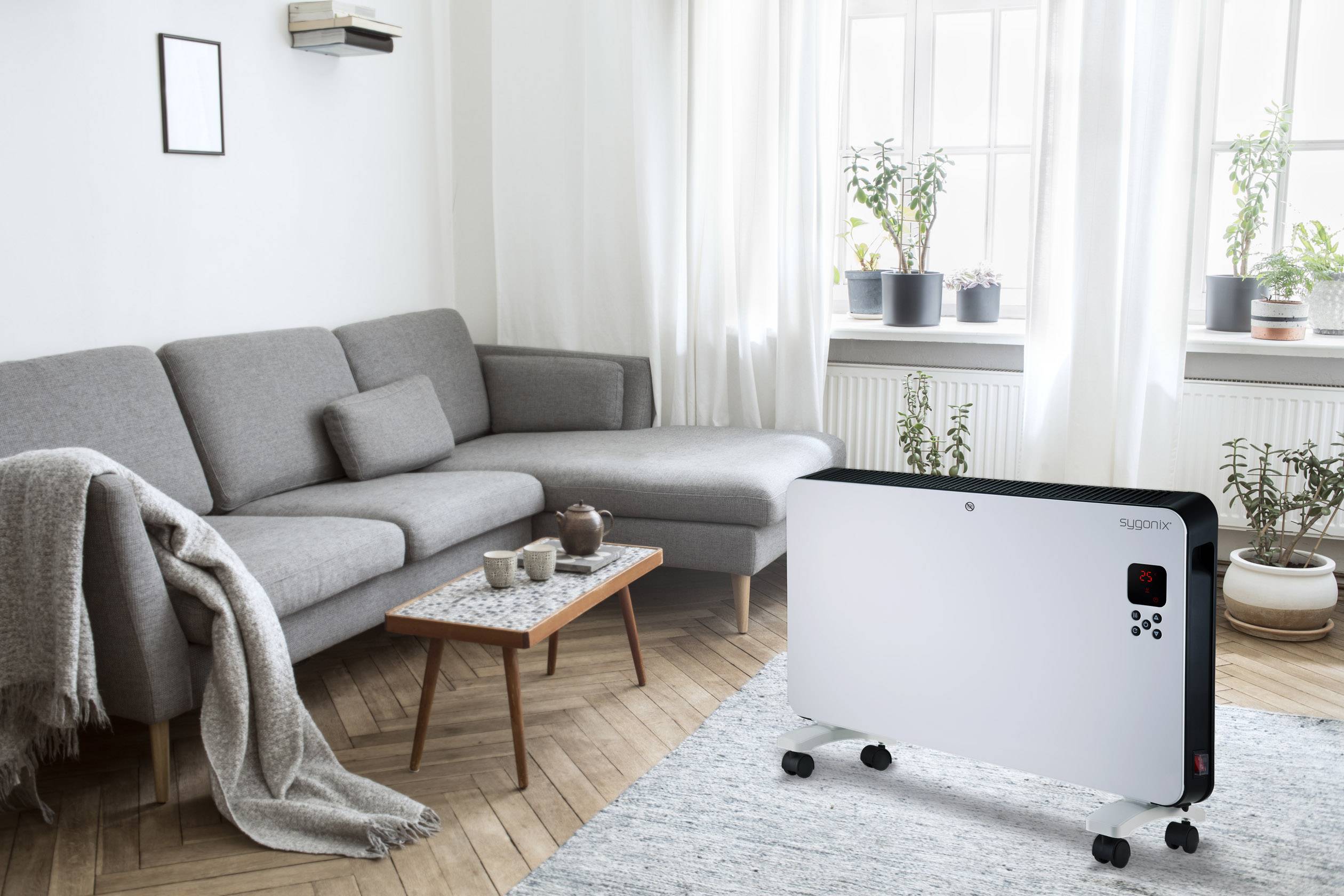 Sygonix SY-4289908 Konvektor 30m² Weiß, Schwarz