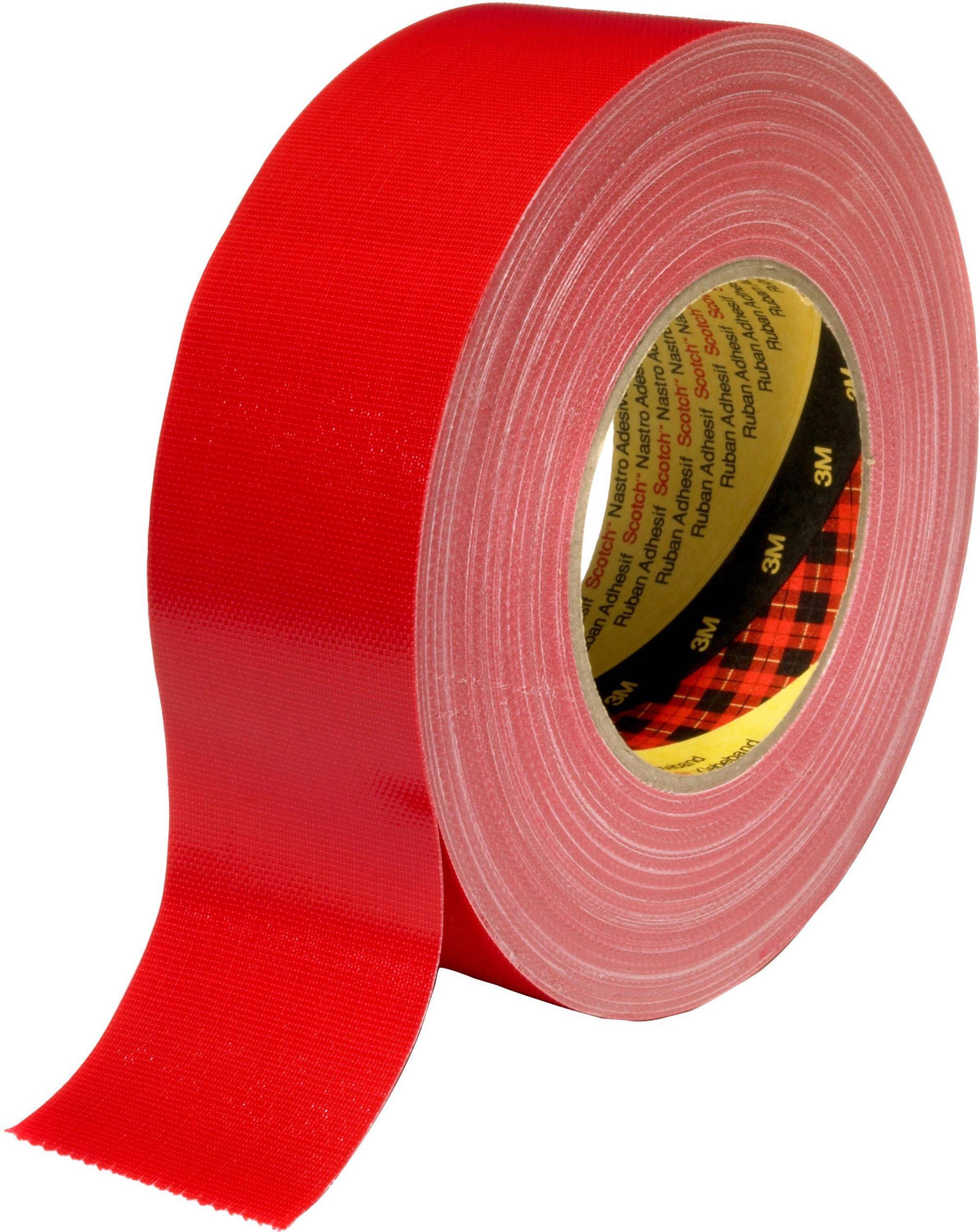 Rolle aus rotem Klebeband mit teilweise abgerolltem Streifen; ideal für Abdichtungen und Reparaturen.