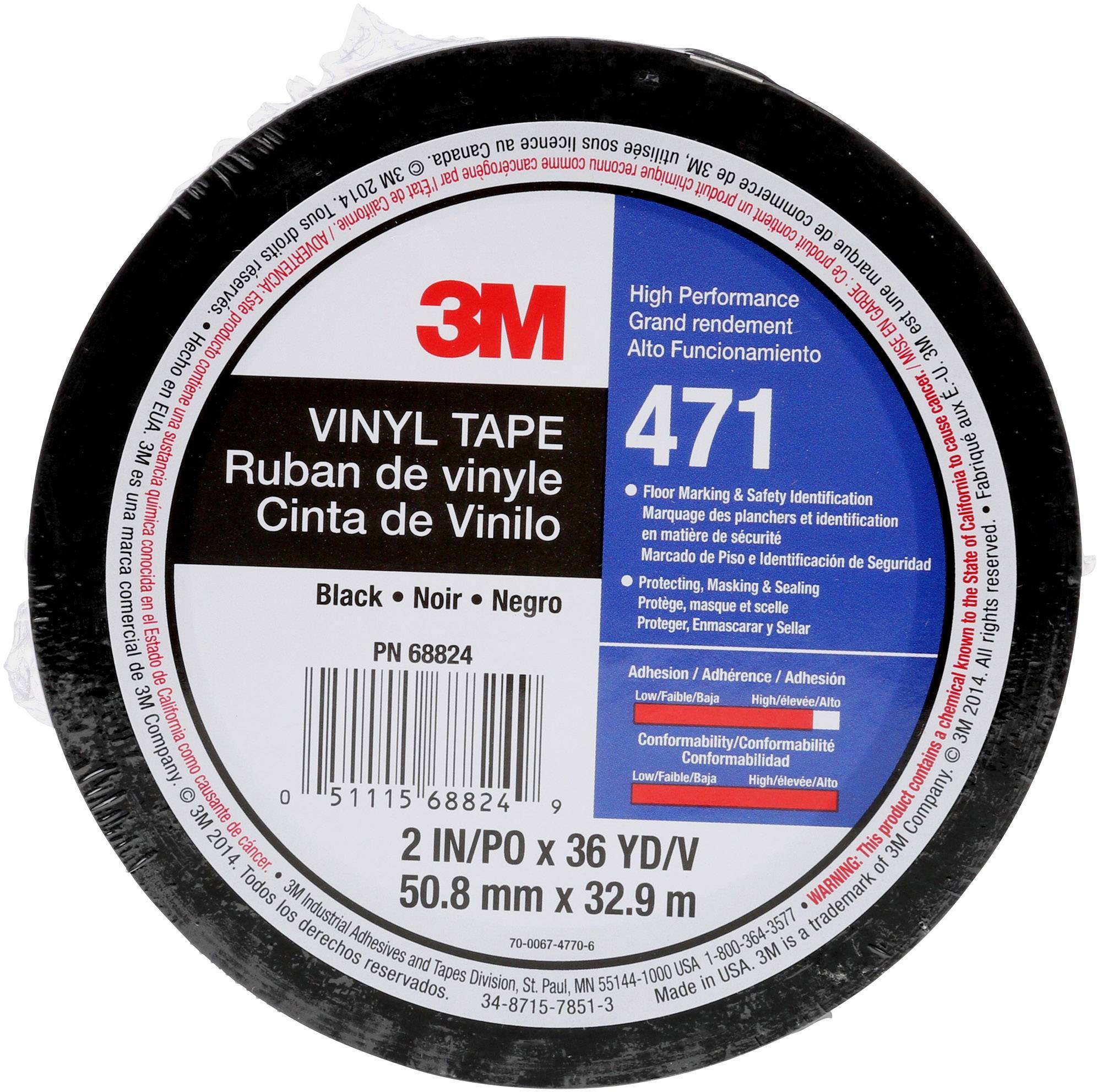 3M 471S50IW PVC-Klebeband Schwarz (L x B) 33 m x 50 mm 1 St.