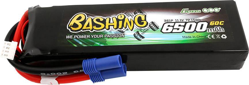 Gens ace Modellbau-Akkupack (LiPo) 11.1V 6500 mAh Zellen-Zahl: 3 60 C Softcase EC5