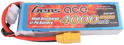 Modellbau-Akkupack (LiPo) 11.1 V 4000 mAh Zellen-Zahl: 3 25 C Softcase XT90