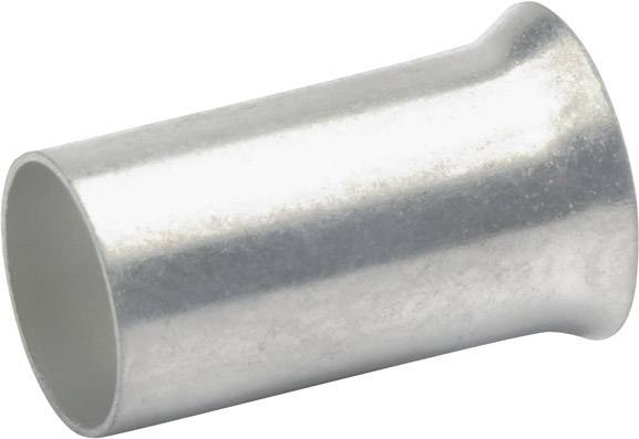 Silberne Metallhülse in zylindrischer Form, leicht abgerundete Kante.