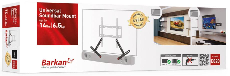 Barkan E820 TV Soundbar-Halterung