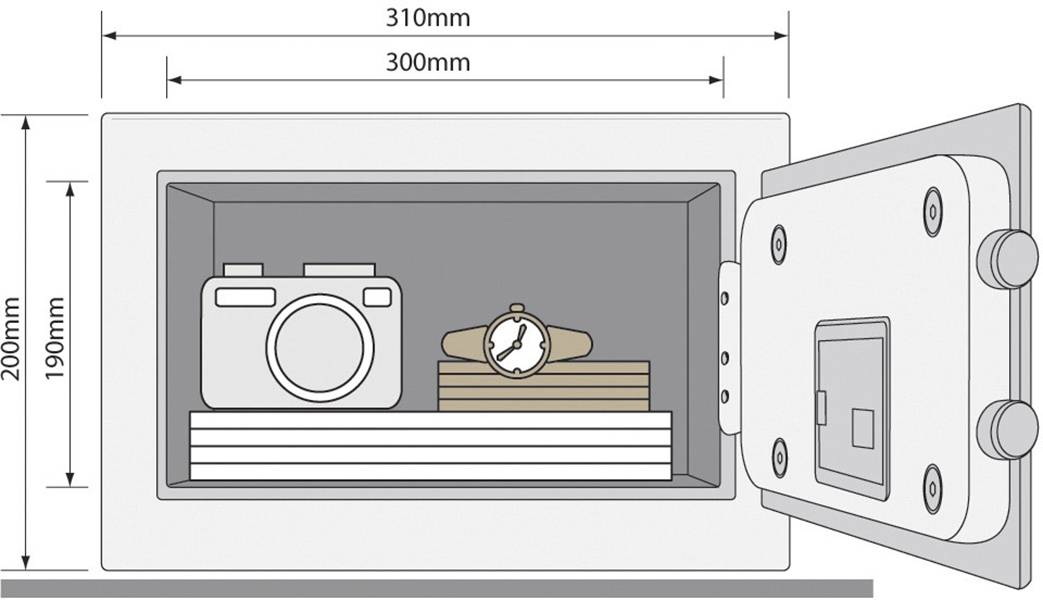 YALE YYSV 18220 Tresor Zahlenschloss, Schlüsselschloss