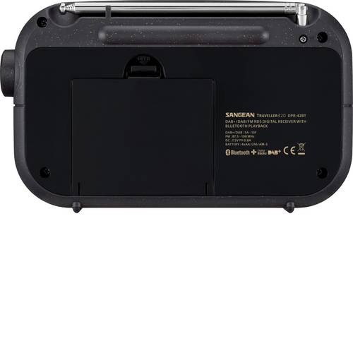 Radio Portable Sangean DPR-25+ Noir - DAB+/FM, Rechargeable, écran LCD, Entrée AUX