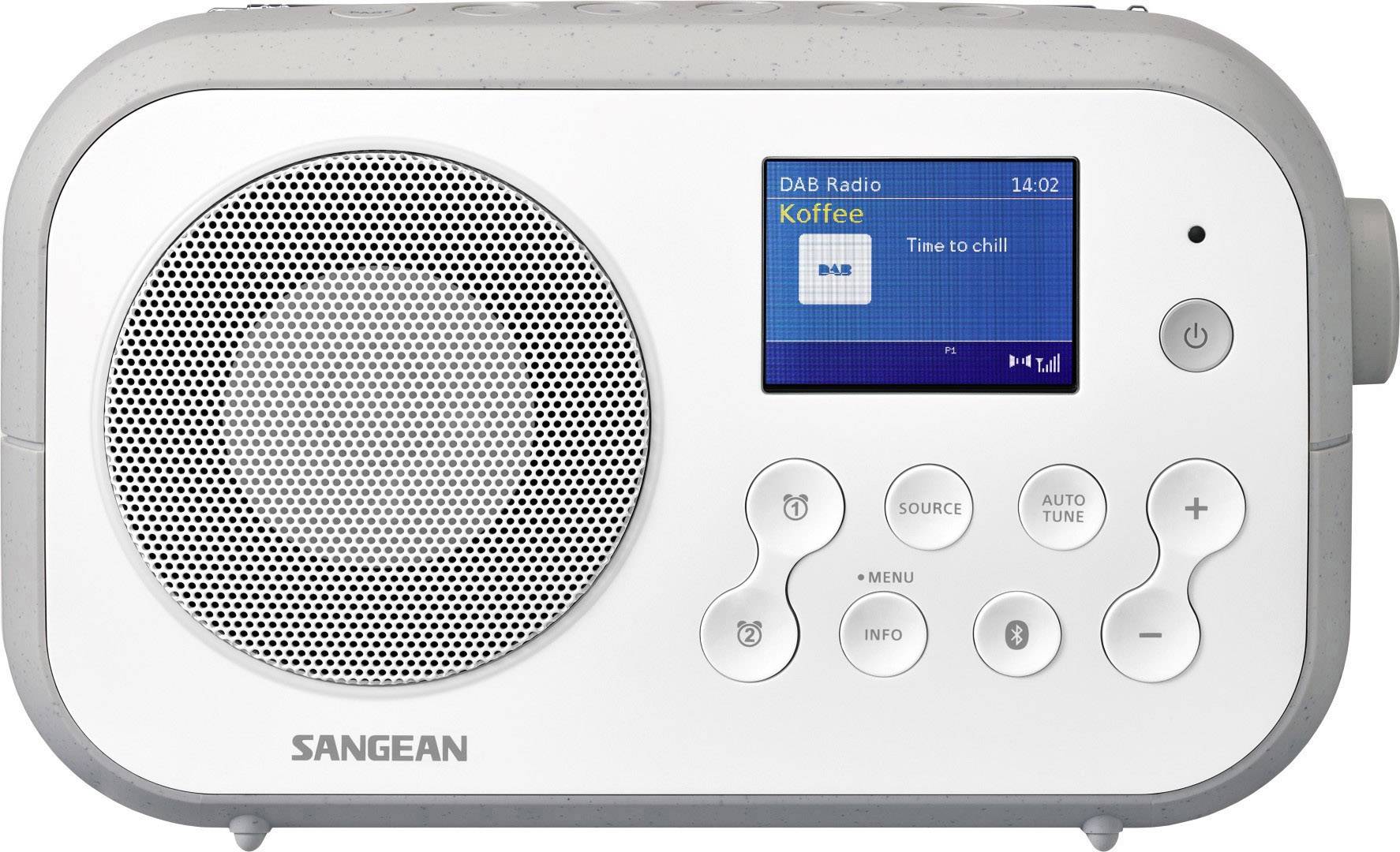 Sangean DPR-42BT White-Grey Kofferradio DAB+, UKW Bluetooth® Weiß, Grau