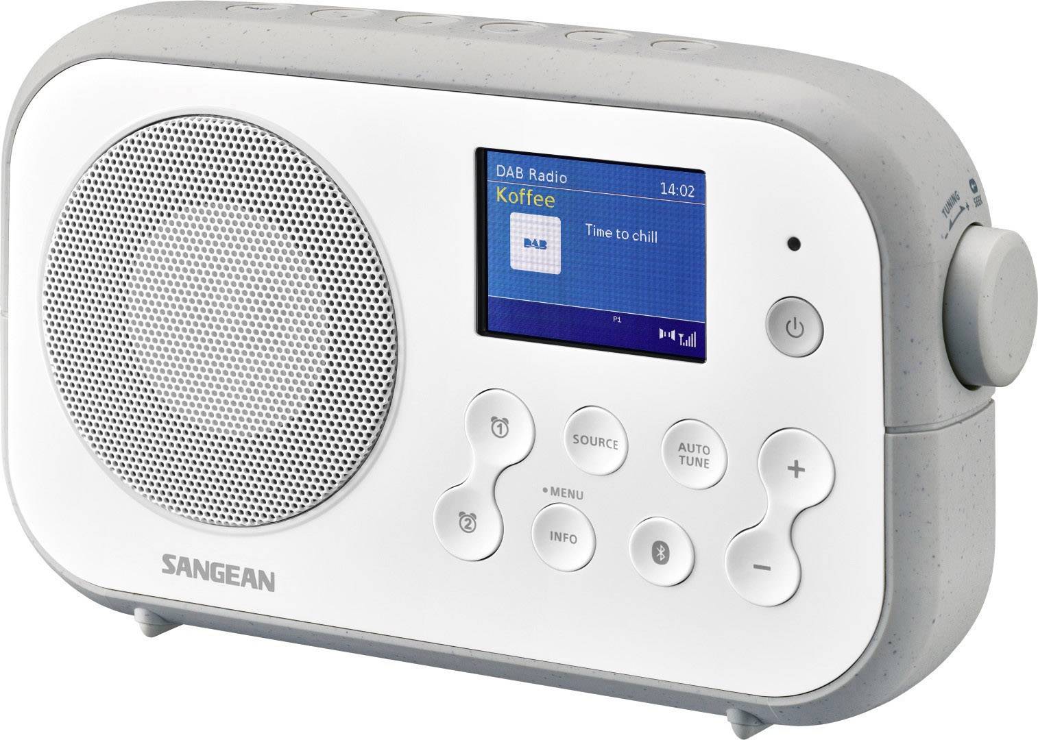 Sangean DPR-42BT White-Grey Kofferradio DAB+, UKW Bluetooth® Weiß, Grau