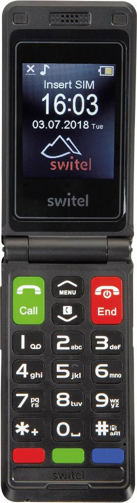 Switel M222 Senioren-Klapp-Handy Schwarz