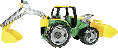 LENA GIGA TRUCKS Traktor mit Frontlader und Baggerarm grün-gelb 02080EC