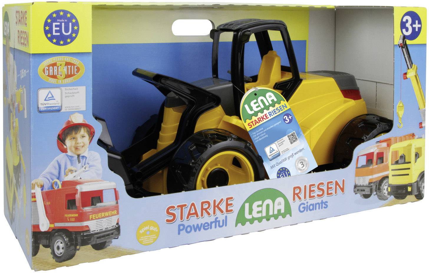 LENA GIGA TRUCKS Schaufellader Pro, gelb/schwarz