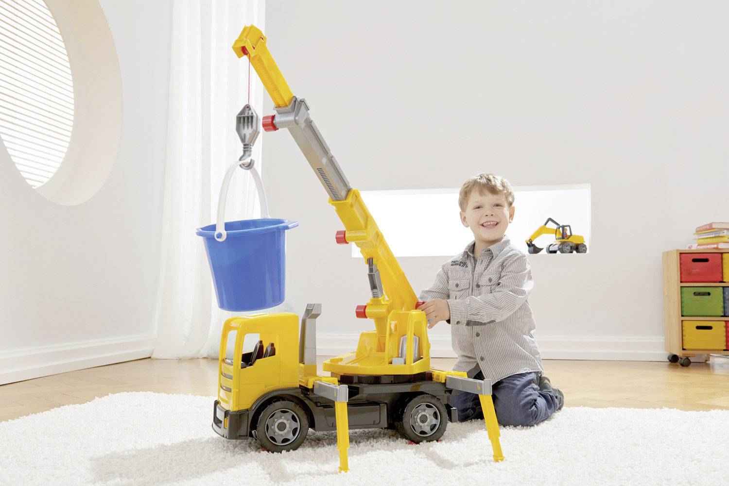 LENA GIGA TRUCKS Kranwagen gelb