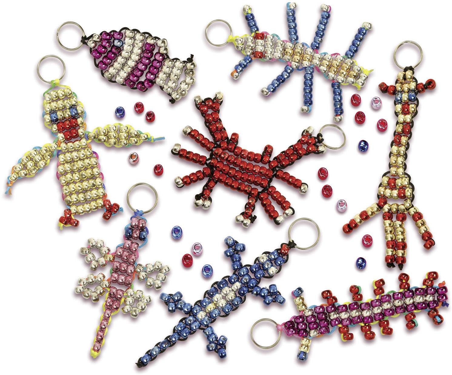 LENA Maskottchen - 8 schillernde Perlentiere 42690