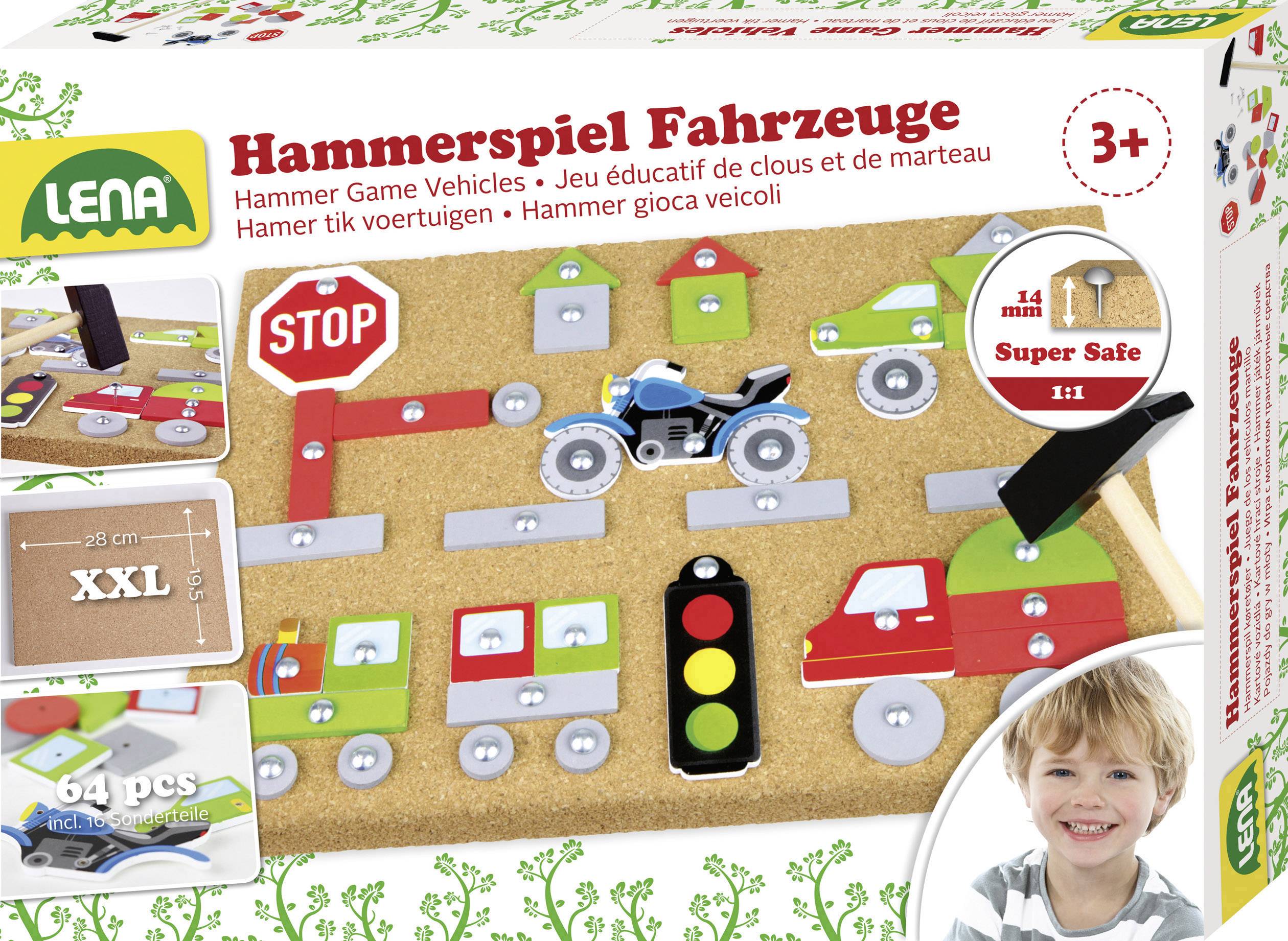 LENA Hammerspiel Fahrzeuge 65826