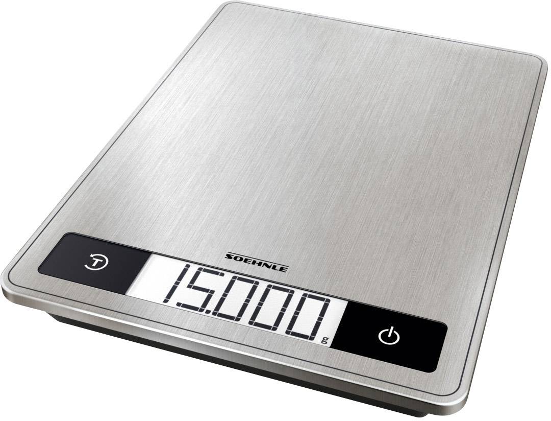 Soehnle KWD Page Profi 200 Küchenwaage digital mit Wandbefestigung Wägebereich (max.)=15 kg Edelstahl 240 x 175 x 16