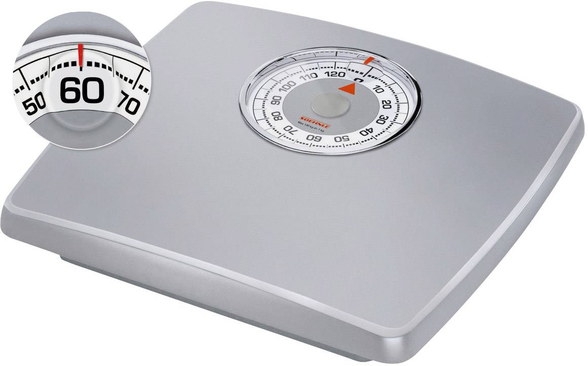 Soehnle PWA LOUPE silber Analoge Personenwaage Wägebereich (max.)=130 kg