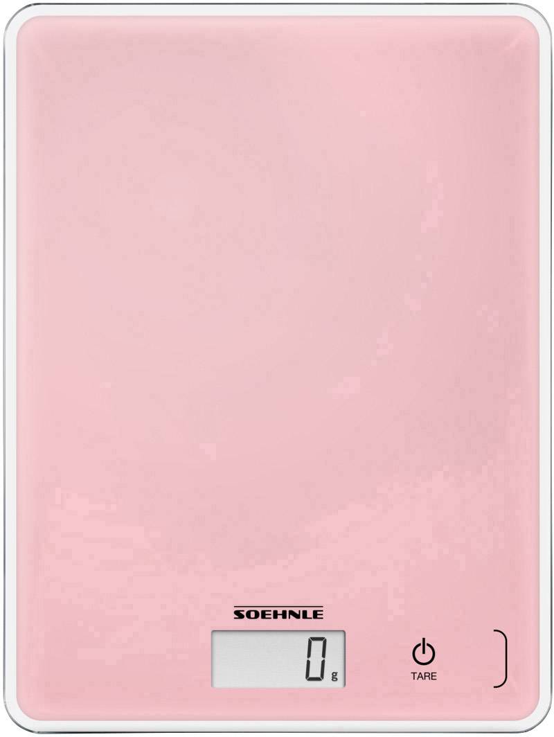 Soehnle KWD Page Compact 300 Delicate Rosé Digitale Küchenwaage mit Wandbefestigung Wägebereich (max.)=5 kg Rosa