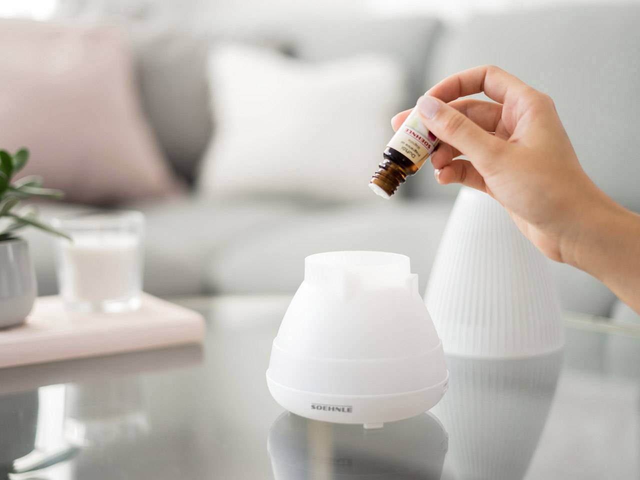 Soehnle Bari Aroma-Lufterfrischer mit Ultraschall 16m² Weiß