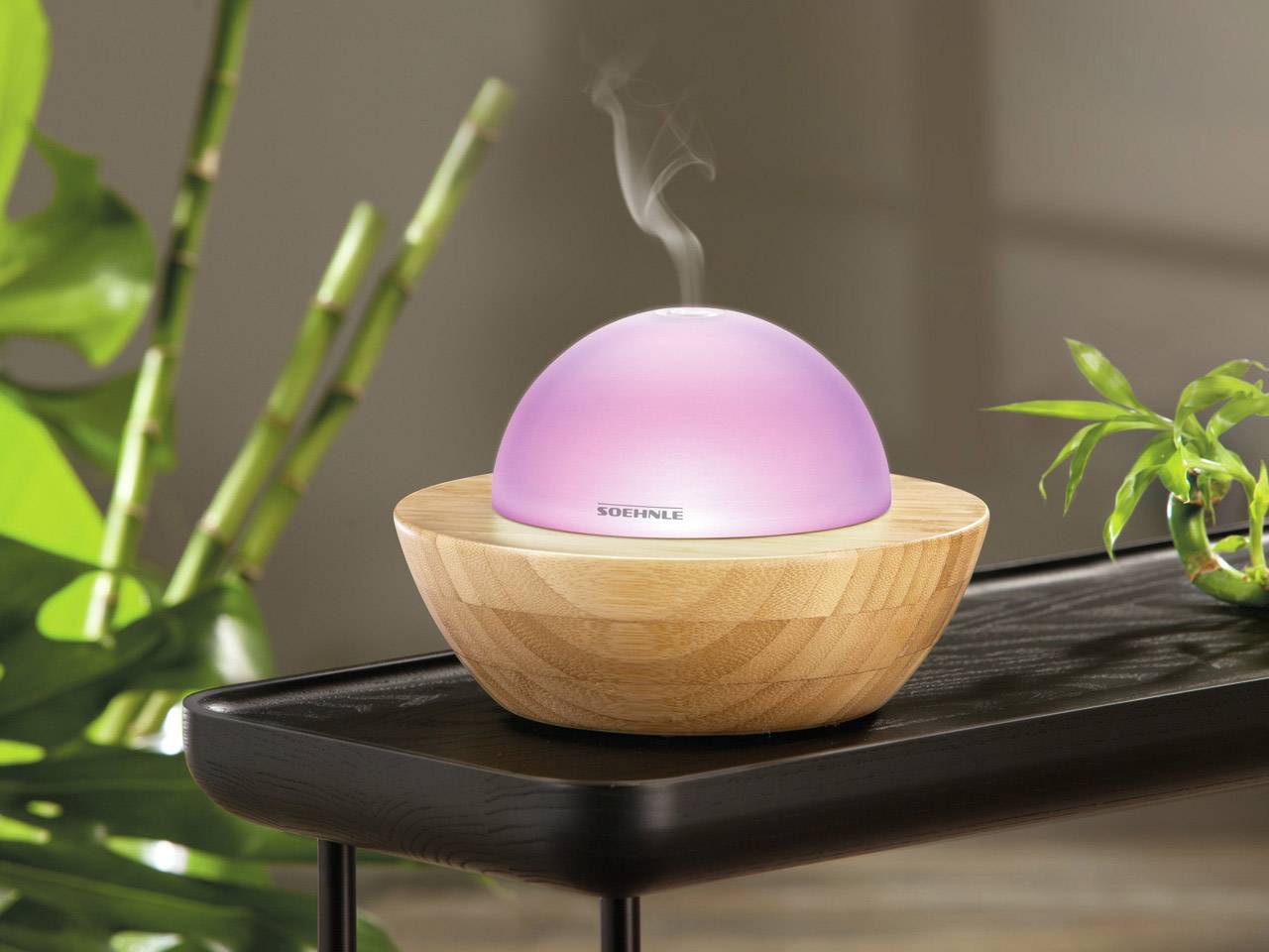 Soehnle Modena Aroma-Lufterfrischer mit Ultraschall Bambus, Weiß