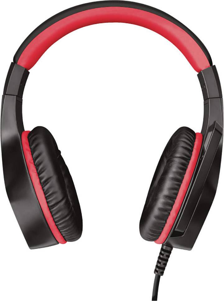 Trust GXT404R Rana Gaming Over Ear Headset kabelgebunden Stereo Schwarz, Rot Mikrofon-Rauschunterdrückung Lautstärkeregelung, Mikrofon-Stummschaltu