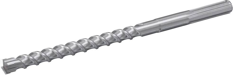 Ein grauer Betonbohrer mit spiralförmigem Schaft und SDS-Max-Aufnahme, geeignet für schwere Bohrarbeiten in Beton und Mauerwerk.