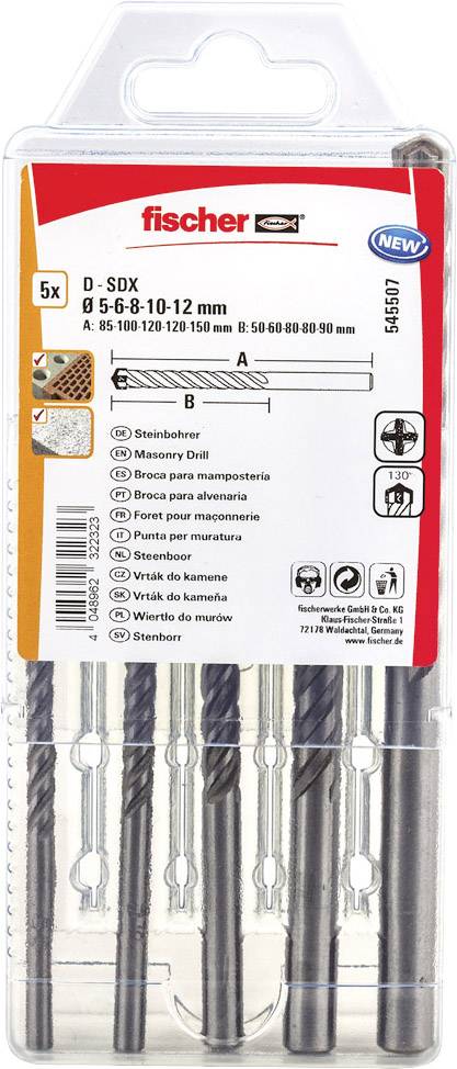 Fischer 545507 Stein-Spiralbohrer-Set 1St.