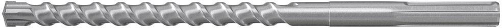 Metallschraube mit durchgehendem Gewinde und glatter Spitze, silbern glänzend.