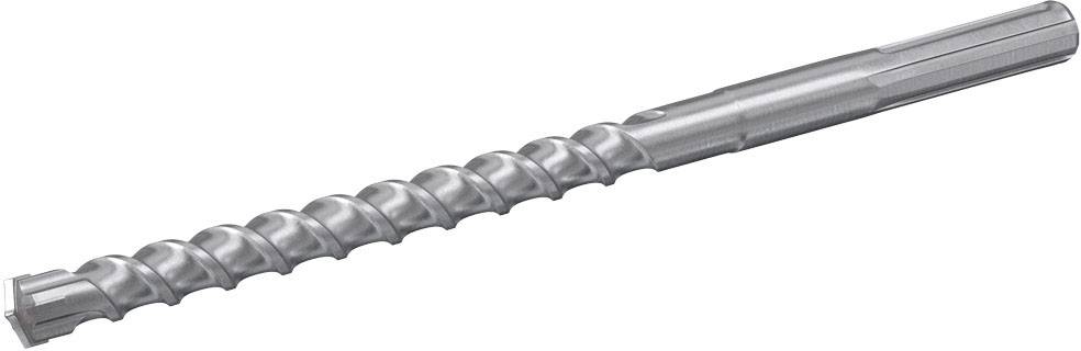 Ein silberner Bohrer mit spiralförmigem Schaft und SDS-Max-Aufnahme. Geeignet für Beton- und Mauerwerkbohrungen.