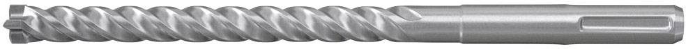 Metallschraube mit spiralförmigen Gewinden und glattem Schaftende, Ansicht von der Seite, in Silberfarbe.