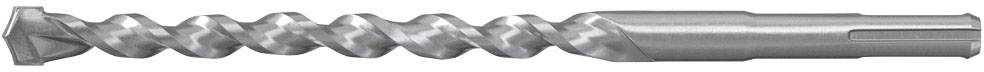 Metallischer Bohrer mit spiralförmigem Schneidkopf und glattem Schaft, seitlich abgebildet.