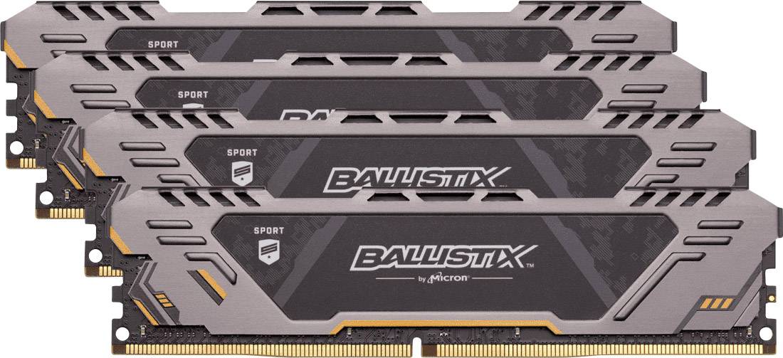 Crucial Ballistix Sport AT PC-Arbeitsspeicher Kit DDR4 32 GB 4 x 8 GB Non-ECC 3200 MHz 288pin DIMM CL 16-18-18 BLS4K8G4D32AESTK