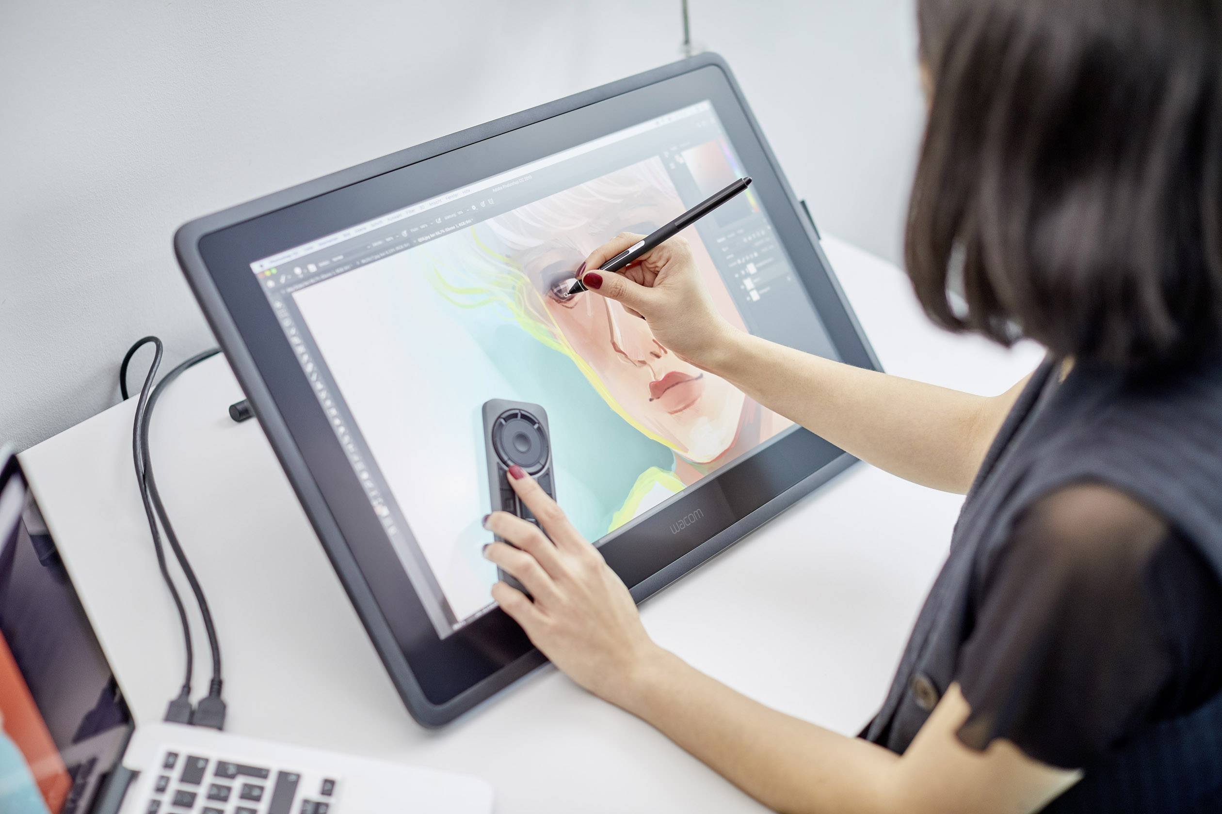 Wacom Cintiq 22 USB Grafiktablett EEK: E (A - G) Schwarz
