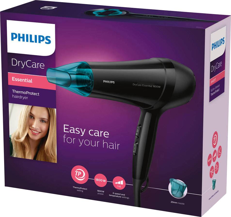 Philips DryCare Essential BHD017/00 Haartrockner Schwarz
