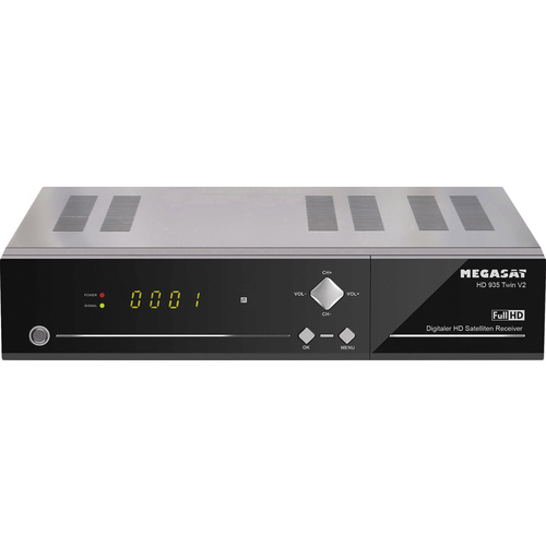 MegaSat HD 935 Twin V2 HD-SAT-Receiver Aufnahmefunktion, Ethernet-Anschluss, Twin Tuner Anzahl Tune