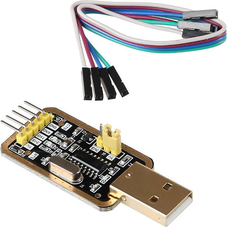 Joy-it sbc-ttl Jumper-Kabel Raspberry Pi® [1x USB 2.0 Stecker A - 4x Drahtbrücken-Buchse] 20.00cm