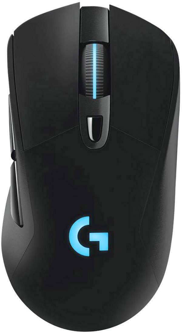 Logitech Gaming G703 Lightspeed Gaming-Maus Funk Optisch Schwarz 6 Tasten 16000 dpi Beleuchtet, Wiederaufladbar, Wireless Charging, Gewichts-Tuning