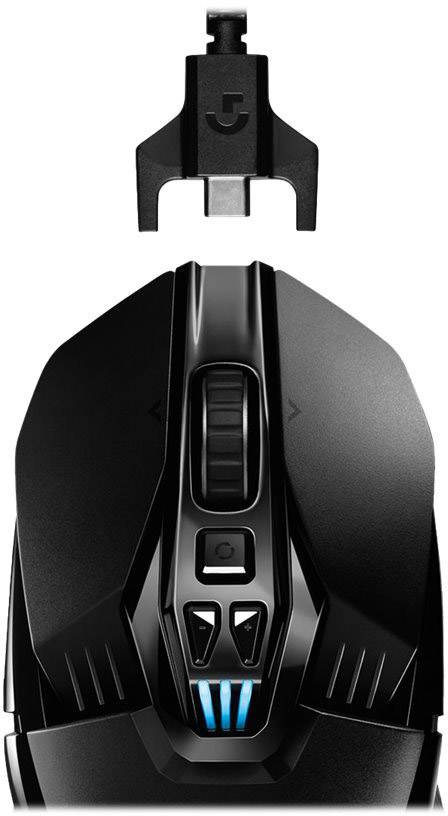 Logitech Gaming G903 Lightspeed Gaming-Maus Funk Optisch Schwarz 11 Tasten 16000 dpi Beleuchtet, Wiederaufladbar, Wireless Charging, Gewichts-Tunin