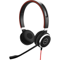 Jabra Evolve 40 MS Stereo On Ear Headset kabelgebunden Stereo Schwarz, Rot Mikrofon-Stummschaltung Computer Jabra Evolve 40 MS Stereo On Ear Headset kabelgebunden Stereo Schwarz, Rot Mikrofon-Stummschaltung Computer