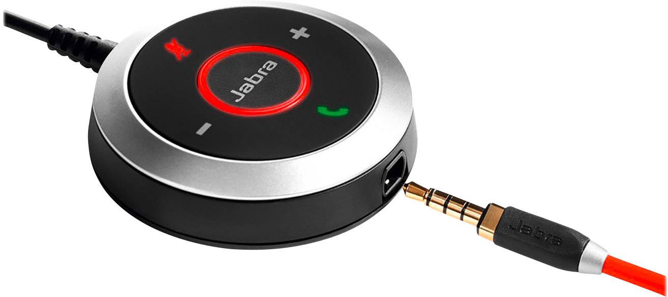 Jabra Evolve 40 MS Stereo On Ear Headset kabelgebunden Stereo Schwarz, Rot Mikrofon-Stummschaltung Computer