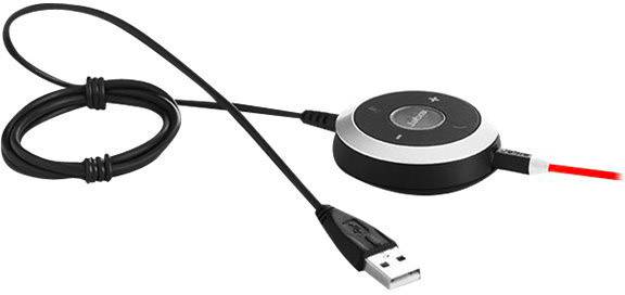 Jabra Evolve 80 MS On Ear Headset kabelgebunden Stereo Schwarz Mikrofon-Rauschunterdrückung Batterieladeanzeige, Mikrofon-Stummschaltung Telefon