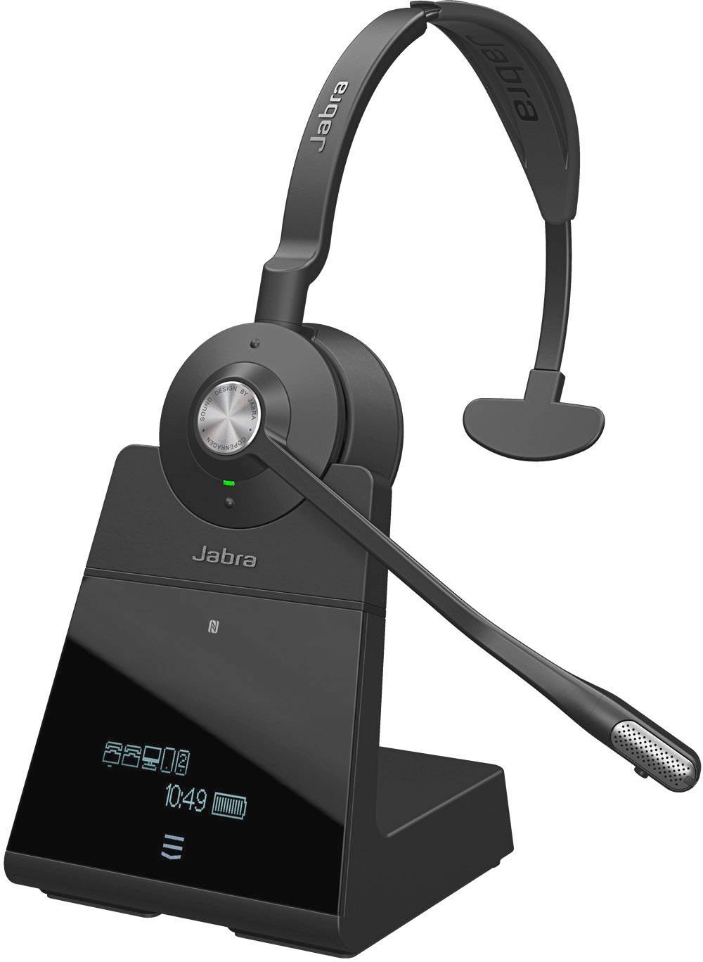 Jabra Engage 75 Mono Telefon On Ear Headset Bluetooth®, DECT Mono Schwarz Noise Cancelling Mikrofon-Stummschaltung
