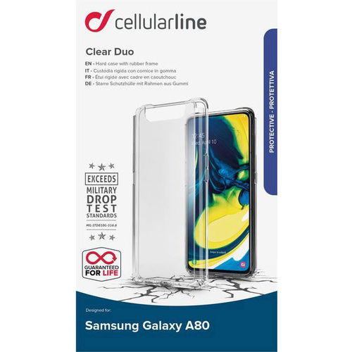Cellularline CLEARDUOGALA90T Backcover Galaxy A80 Transparent