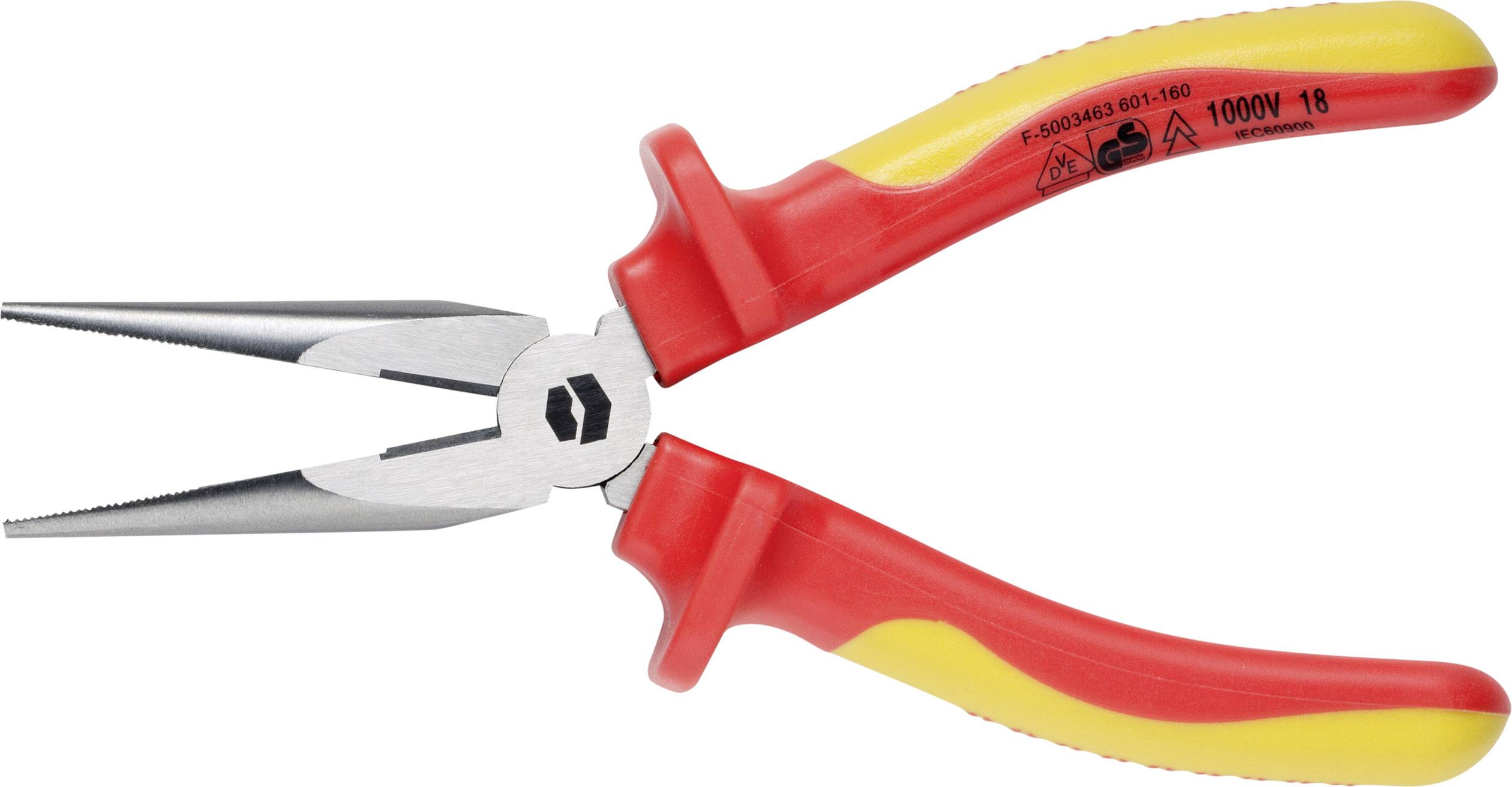 TOOLCRAFT TO-6448056 VDE Flachrundzange Gerade Chrom-Vanadium Stahl 160mm